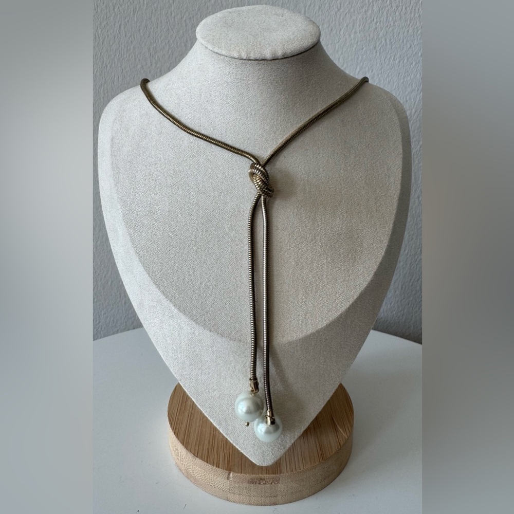 Gold Pearl Necklace | Dainty Layering Statement Jewelry